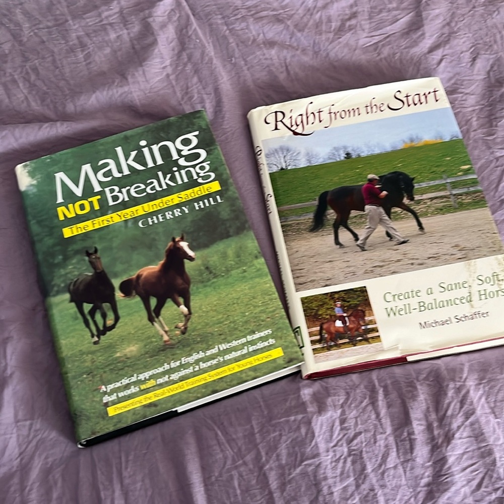 2 hardcover horse training books